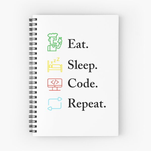 Item preview, Eat Sleep Code Repeat Funny Programmer Coding Lifestyle Quote designed and sold by Akkhay.