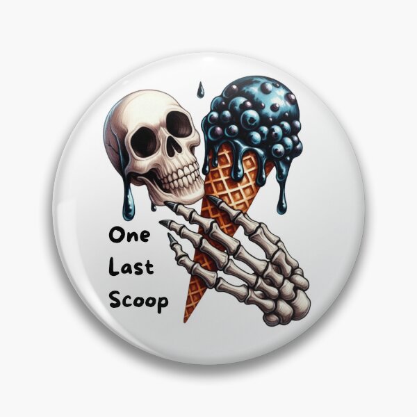 Item preview, One Last Scoop – Skull with Ice Cream designed and sold by Ginetta0815.
