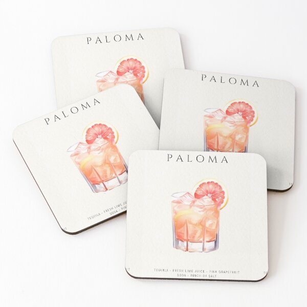 Aperçu de l'œuvre Recette du cocktail Paloma - Affiche aquarelle pamplemousse rose créée et vendue par TheMinimalFrame.