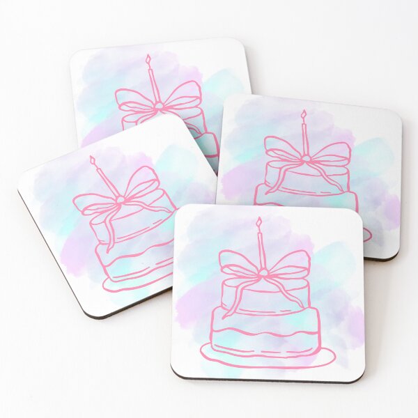 Item preview, Cute Pink Birthday Cake Illustration designed and sold by BigDigital.