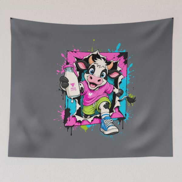Item preview, Moo Break – Retro Streetwear Cow T-Shirt designed and sold by Aimetoi.