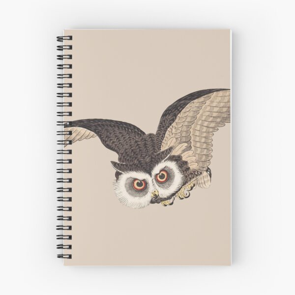 Item preview, Japanese Animal Art - Owl - Modern Ukiyo-e - Japandi, Beige designed and sold by Black Swallow.