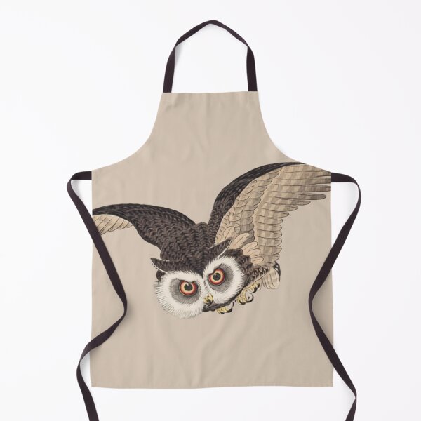 Item preview, Japanese Animal Art - Owl - Modern Ukiyo-e - Japandi, Beige designed and sold by Black Swallow.