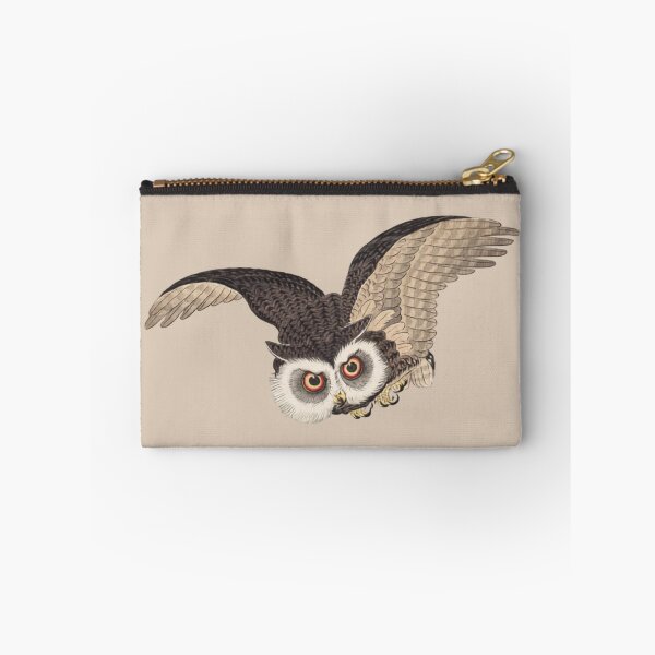 Item preview, Japanese Animal Art - Owl - Modern Ukiyo-e - Japandi, Beige designed and sold by Black Swallow.