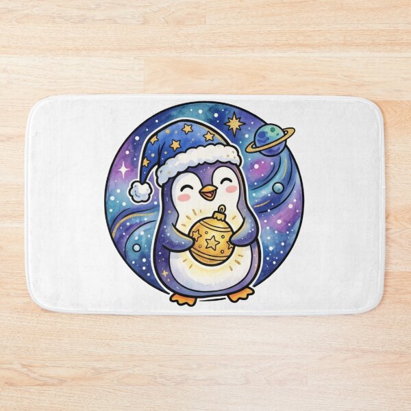 Item preview, Cute Christmas Penguin | Cozy Galaxy Penguin Holiday Art | Kawaii Winter Baby Gift designed and sold by Cosmic Doodle Co..