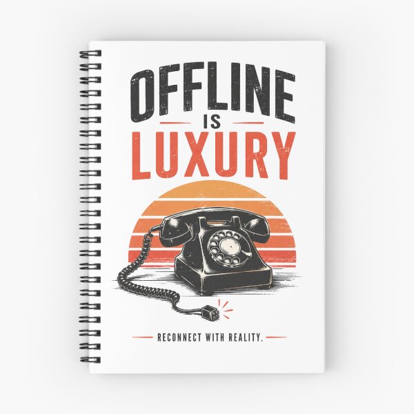 Item preview, Offline Is Luxury – Retro Lifestyle designed and sold by WakeUpByLuki.