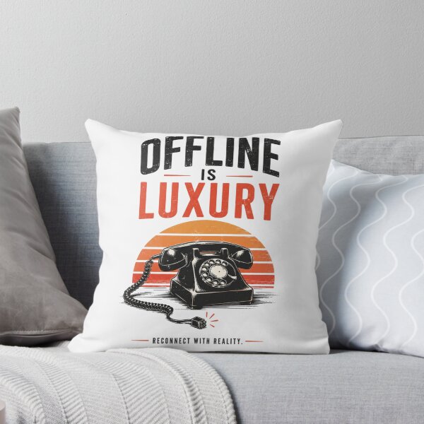 Item preview, Offline Is Luxury – Retro Lifestyle designed and sold by WakeUpByLuki.