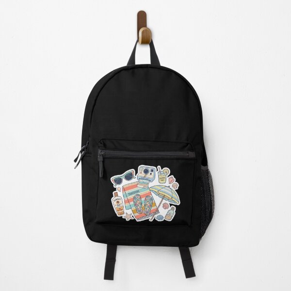 Item preview, Retro Beach Essentials Summer Aesthetic Sticker designed and sold by Designspot2020.