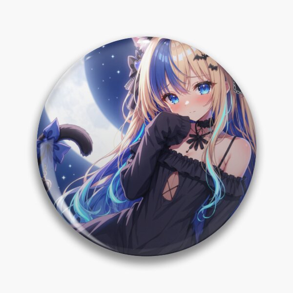 Item preview, Cute Gothic Neko Girl Under the Moon designed and sold by Revyra Design .