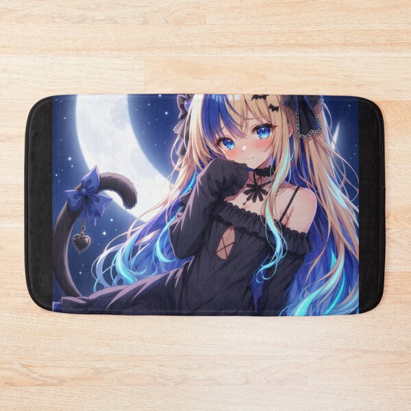 Item preview, Cute Gothic Neko Girl Under the Moon designed and sold by Revyra Design .