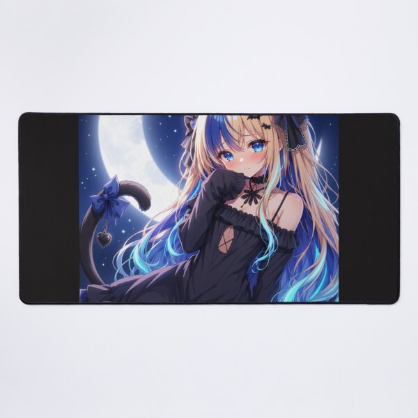 Item preview, Cute Gothic Neko Girl Under the Moon designed and sold by Revyra Design .