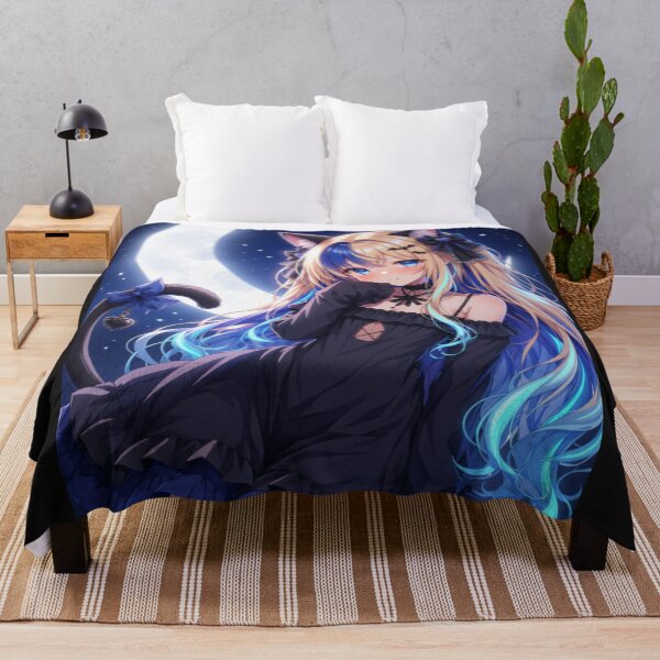 Item preview, Cute Gothic Neko Girl Under the Moon designed and sold by Revyra Design .