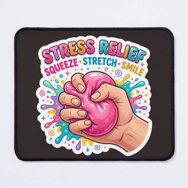 Item preview, Stress Relief Slime Sticker | Squeeze Stretch Smile | Cute Anxiety Relief & Sensory Art Design designed and sold by Bhaskar Digital Art.
