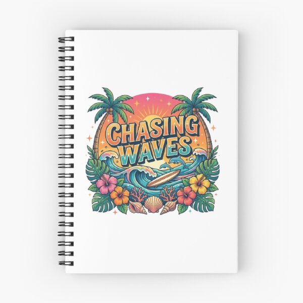 Item preview, Chasing Waves Surf T-Shirt | Vintage Beach Typography | Ocean Adventure Graphic Tee designed and sold by Faisal  Shah.