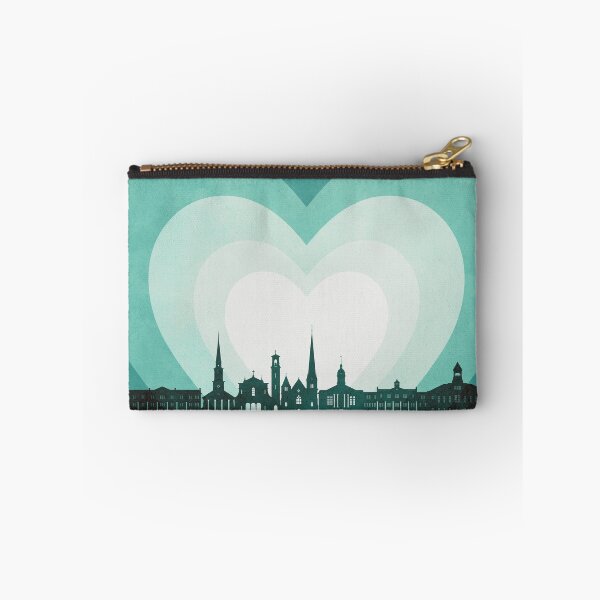 Item preview, Aiken South Carolina Skyline Hearts Teal designed and sold by ArtPrints.
