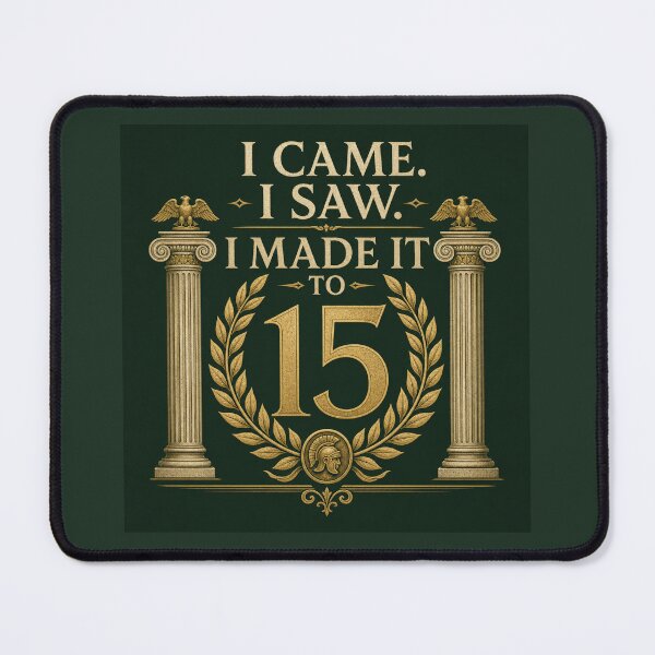 Item preview, I Came,  Saw, I Made It to 15 | Funny 15th Birthday Typography T-Shirt designed and sold by rushaib.