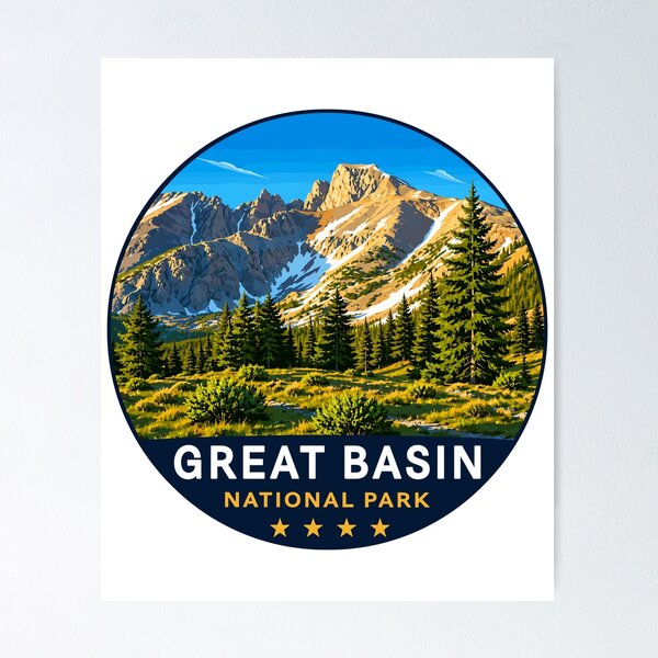 Item preview, Great Basin National Park Retro Desert Mountain designed and sold by Gideon Emmerich.