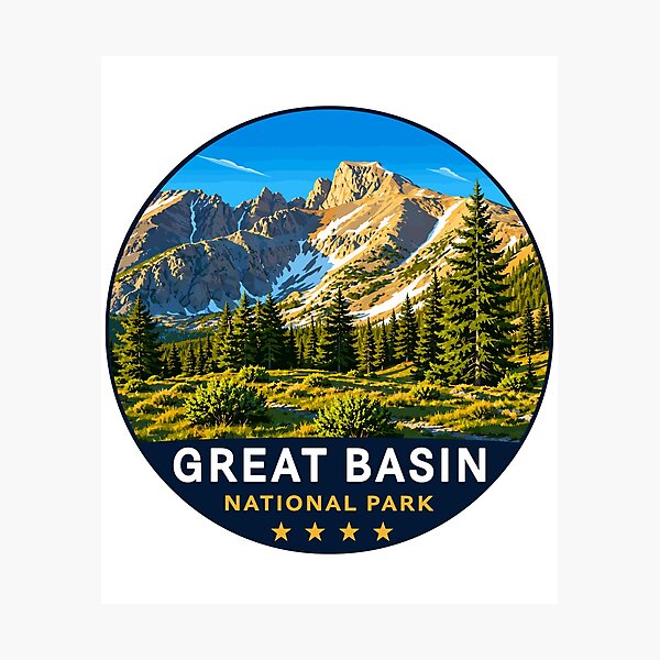 Item preview, Great Basin National Park Retro Desert Mountain designed and sold by Gideon Emmerich.
