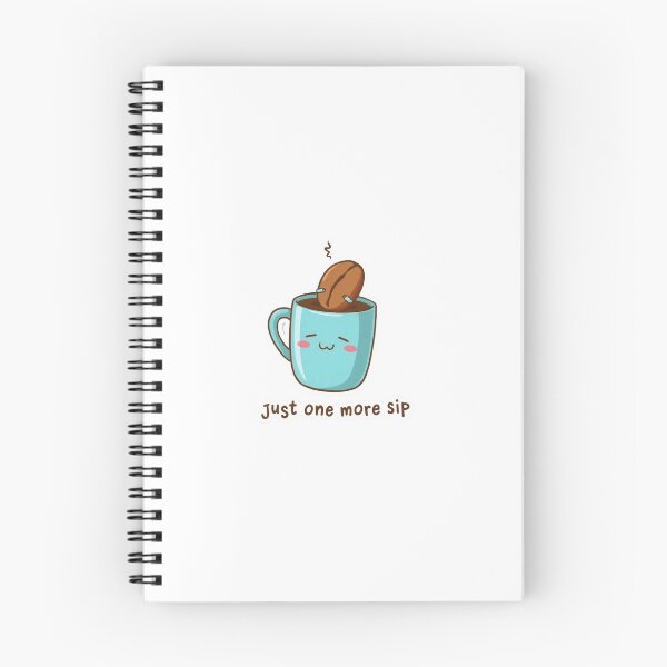 Item preview, Cute Sleepy Coffee Mug "Just One More Sip" Kawaii Sticker designed and sold by surbhiArt.