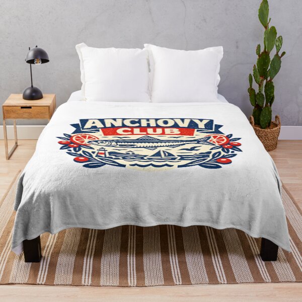 Item preview, Anchovy Club Vintage Mediterranean Seafood Badge Retro European Coastal  designed and sold by Artycom.