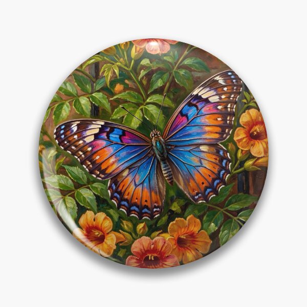 Item preview, Butterfly and Trumpet Vines designed and sold by TinCatOutPost.
