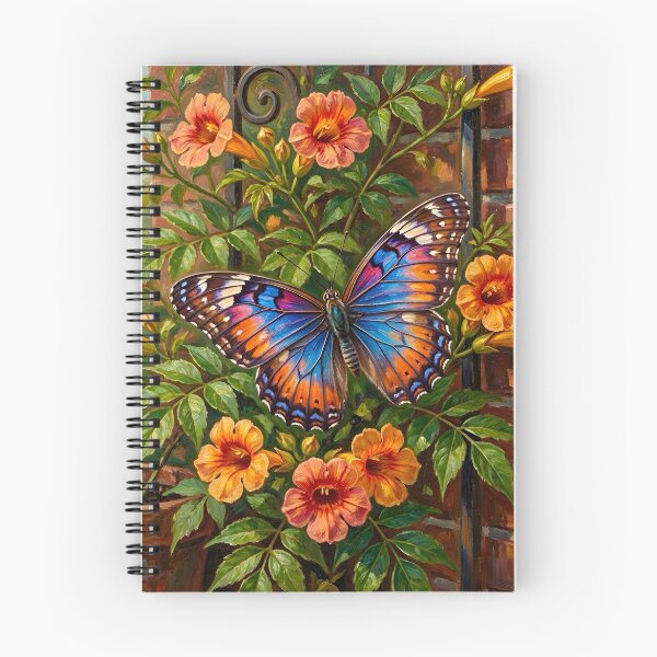 Item preview, Butterfly and Trumpet Vines designed and sold by TinCatOutPost.