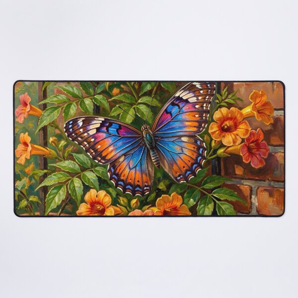 Item preview, Butterfly and Trumpet Vines designed and sold by TinCatOutPost.