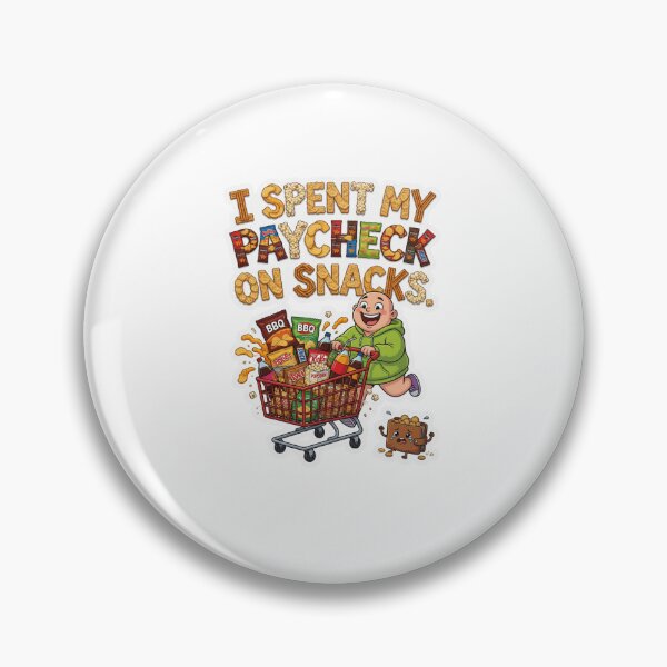 Item preview, I Spent My Paycheck On Snacks Funny Shopping Sticker designed and sold by Imaginarium of Chaos falcon88 .