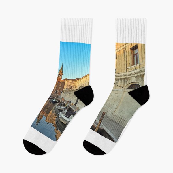 Item preview, Church of Saint James Apostle tower, canal Vena in town of Chioggia, Venetian Lagoon, Veneto, Italy designed and sold by goceris.