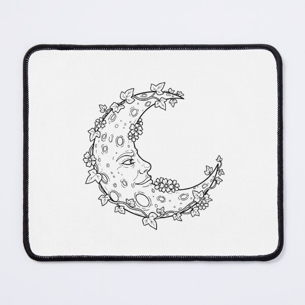 Item preview, Floral Crescent Moon Face designed and sold by ArtPer-design.