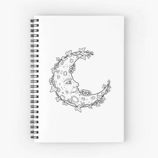 Item preview, Floral Crescent Moon Face designed and sold by ArtPer-design.