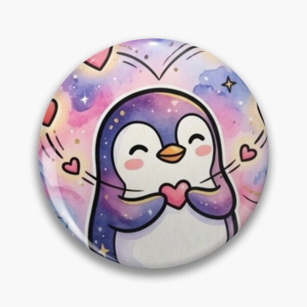 Item preview, Love Penguin | Cute Kawaii Galaxy Hearts | Romantic Gift for Couples designed and sold by Cosmic Doodle Co..