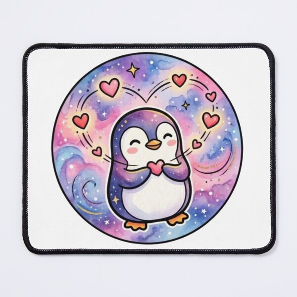 Item preview, Love Penguin | Cute Kawaii Galaxy Hearts | Romantic Gift for Couples designed and sold by Cosmic Doodle Co..