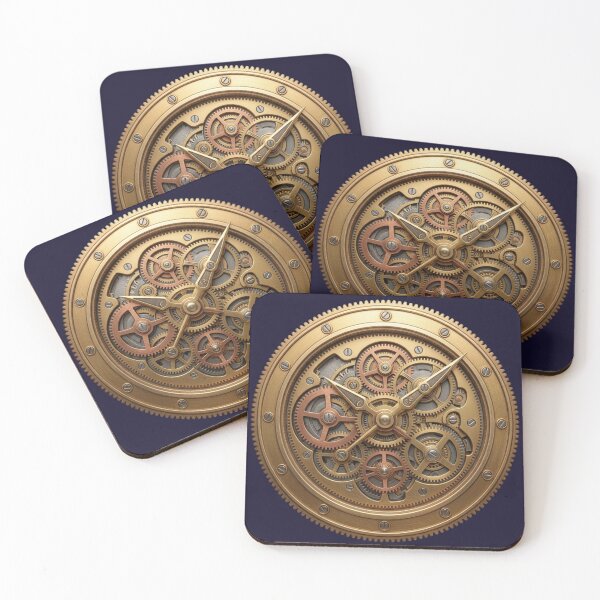 Item preview, Golden Chronos: Intricate Steampunk Clockwork Mechanism designed and sold by Quillora Wear Art.