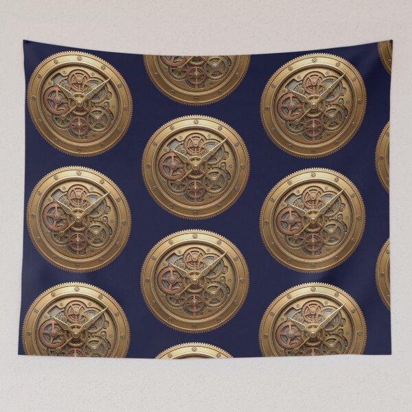 Item preview, Golden Chronos: Intricate Steampunk Clockwork Mechanism designed and sold by 63Hotpeppers.