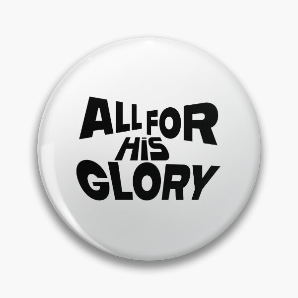 Item preview, All for His Glory – Christian Faith Typography T-Shirt Design designed and sold by CrossCrafted.