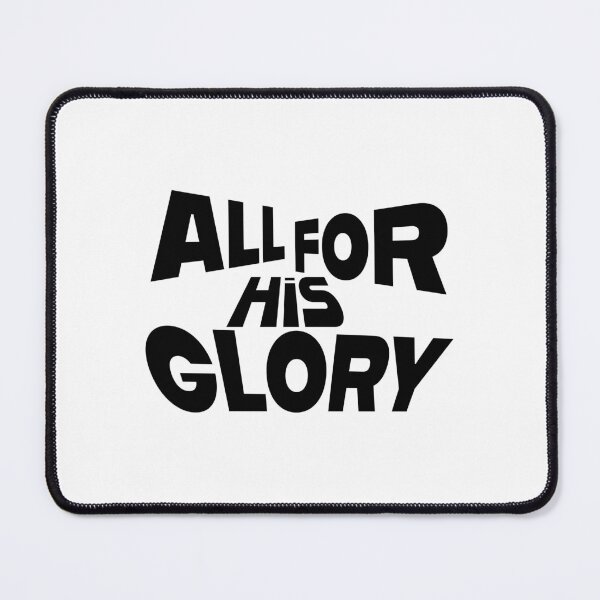Item preview, All for His Glory – Christian Faith Typography T-Shirt Design designed and sold by CrossCrafted.