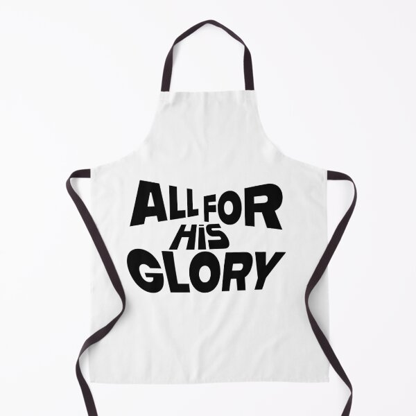 Item preview, All for His Glory – Christian Faith Typography T-Shirt Design designed and sold by CrossCrafted.