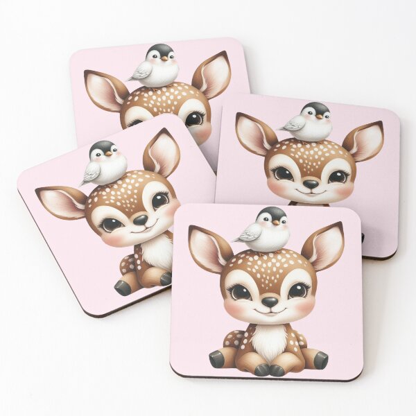Item preview, Sweet  Baby Fawn Deer and Bird designed and sold by VibeShift Studio.
