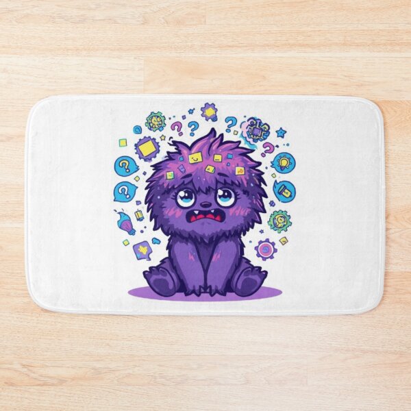 Item preview, Overthinking Monster Sticker | Cute Anxious Monster Kawaii Design designed and sold by Stylestickers55.