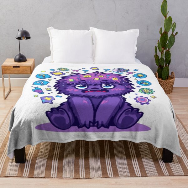 Item preview, Overthinking Monster Sticker | Cute Anxious Monster Kawaii Design designed and sold by Stylestickers55.