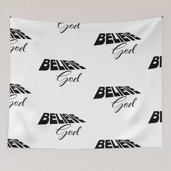 Item preview, Believe God – Christian Faith Typography T-Shirt Design designed and sold by CrossCrafted.