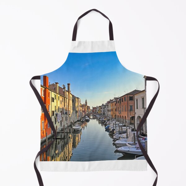 Item preview, Chioggia cityscape with narrow water canal Vena with moored boats between old colorful buildings,Veneto Region, Italy designed and sold by goceris.