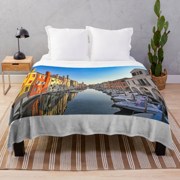 Item preview, Chioggia cityscape with narrow water canal Vena with moored boats between old colorful buildings,Veneto Region, Italy designed and sold by goceris.