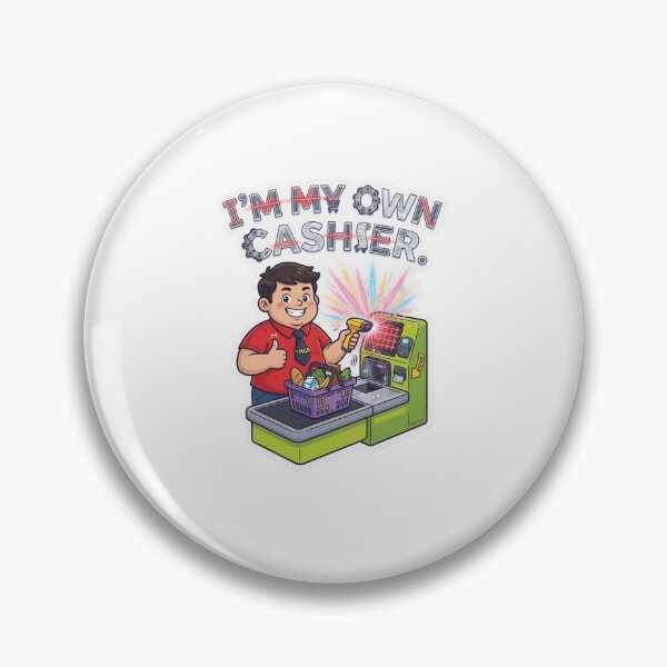 Item preview, I'm My Own Cashier Funny Shopping Sticker designed and sold by Imaginarium of Chaos falcon88 .