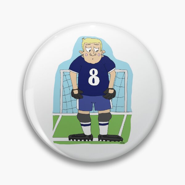 Item preview, Funny Goalkeeper Sticker | Relatable Soccer Imposter Syndrome Cartoon designed and sold by MyxaART.