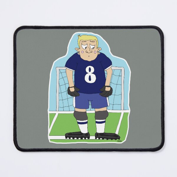 Item preview, Funny Goalkeeper Sticker | Relatable Soccer Imposter Syndrome Cartoon designed and sold by MyxaART.