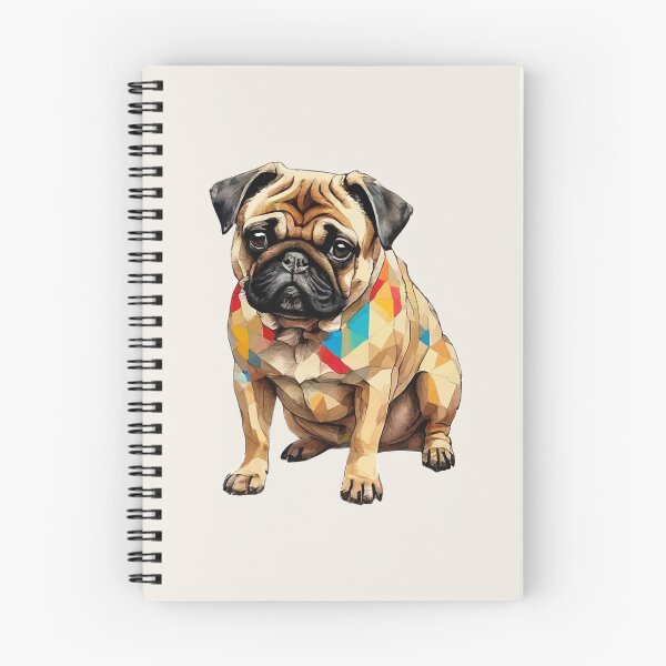 Item preview, Geometric Pug - Modern Pet Art designed and sold by Tklezardesigns.