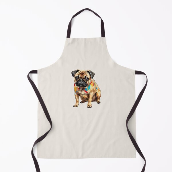 Item preview, Geometric Pug - Modern Pet Art designed and sold by Tklezardesigns.