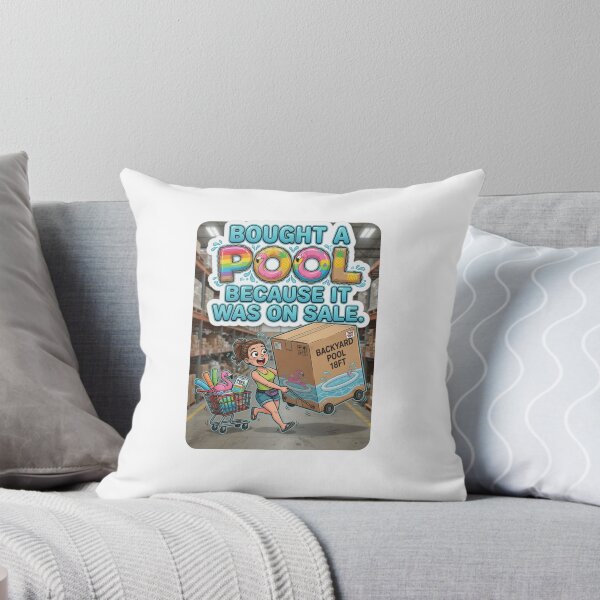 Item preview, Bought A Pool Because It Was On Sale Funny Shopping Sticker designed and sold by Imaginarium of Chaos falcon88 .